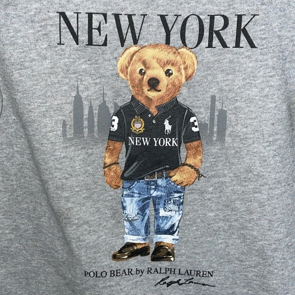 Polo Ralph Lauren Gray Sweater with Bear Print - Picture 4 of 8